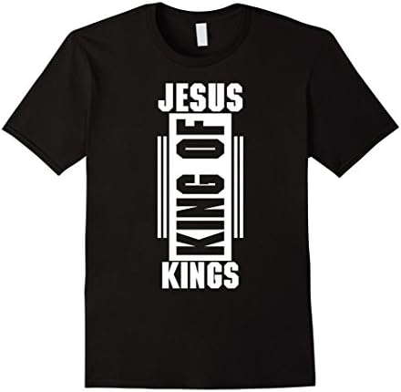 Mens Christian t-shirt Jesus King of Kings t-shirt Large Black
