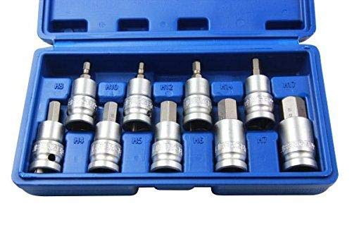 US Pro Bergen 9pc 1/2 Dr Metric Hex Bit Sockets Set