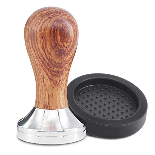 KYONANO Espresso Tamper 51 mm, Kaffee Tamper aus Hochwertigem Edelstahl und Chacate Pretoholzgriff, Barista Tamper inkl…