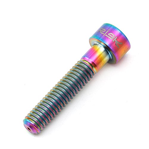 SCASTOE M6X30mm Titanium Bolts For Bicycle MTB Column Headset Stem Cap Bolt Bike Screw (Rainbow color)