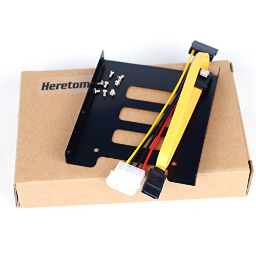 2.5" to 3.5" Bay SSD Metal Hard Drive HDD Mounting Bracket Adapter Tray w/Cable