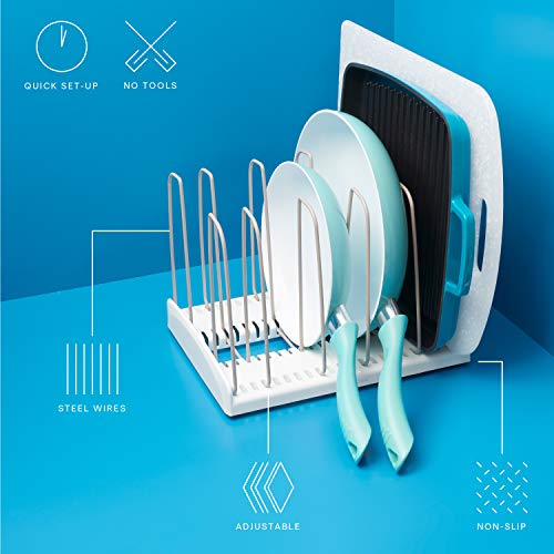 YouCopia 09041-01-WHT StoreMore Adjustable Cookware Rack Pan Organizer, 6 diviers - Thumbnail 2