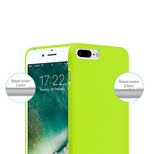 Cadorabo Case Works with Apple iPhone 8 Plus/iPhone 7 Plus/iPhone 7S Plus in Jelly Green – Shockproof and Scratch Resistant TPU Silicone Cover – Ultra Slim Protective Gel Shell Bumper Back Skin