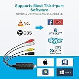 VIXLW USB Video Capture Card RCA to USB Video Converter for VHS MiniDV Hi8 DVD view 4