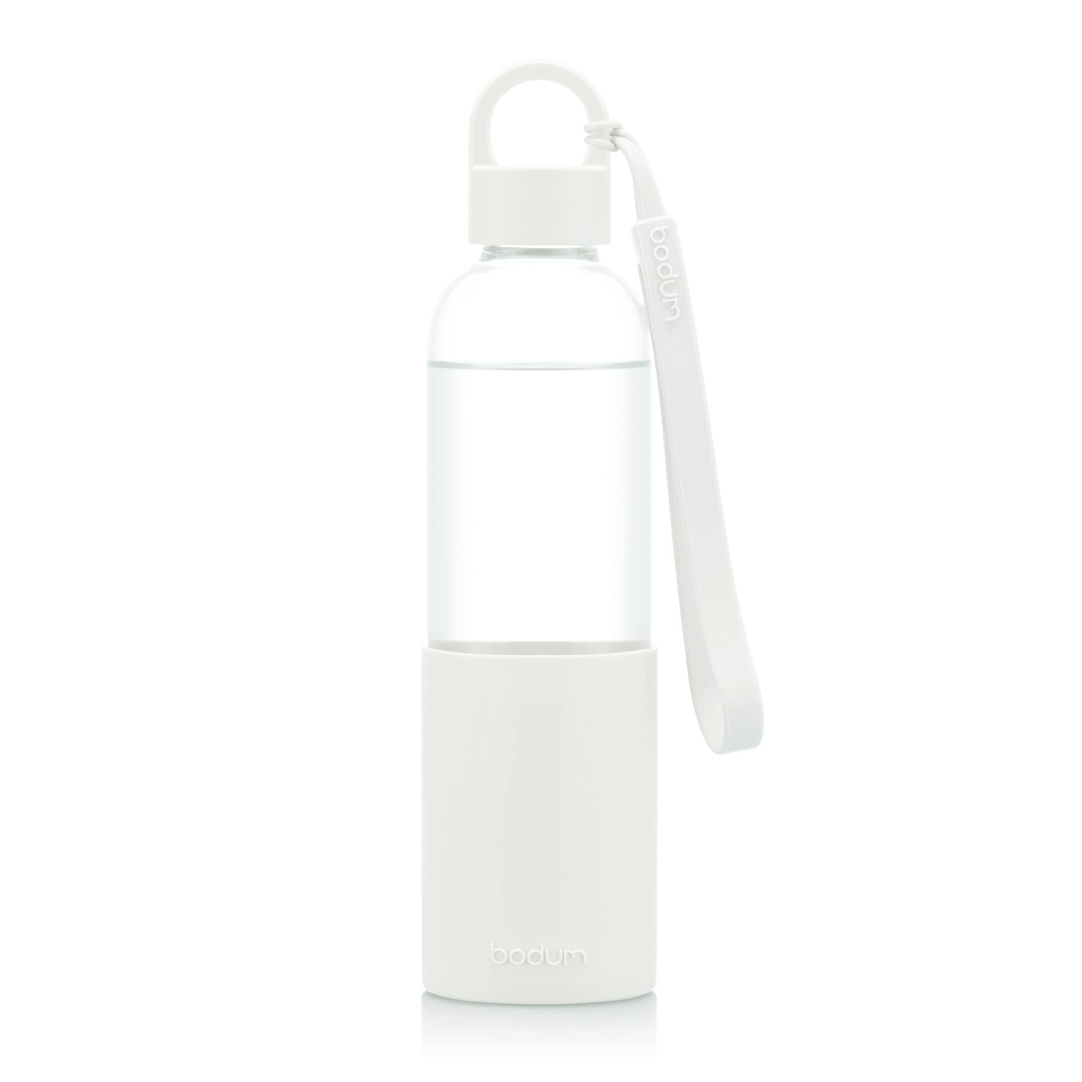 Bodum MELIOR 12053-913B Glass Water Bottle with Coloured Silicone Sleeve and Screw Cap 0.5 L