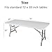 Melaluxe 2 Pack Rectangular Stretch Table Cover, Fitted Spandex Tablecloth for Standard Folding Tables (6FT, Black)
