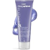 RUSK Deepshine PlatinumX Violet Lusterizer &amp; Anti-Brass Styling Cream, 4 oz | Enhances Platinum, Blonde, Gray &amp; Silver Hair, Wet or Dry, Adds Brightness, Shine &amp; Frizz Control with Violet 2 &amp; Vitamin E