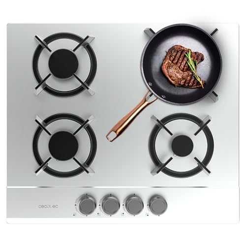 Cecotec Bolero Squad GN 4200S Stainless Steel Gas Plate 4 Burners 8kW, Natural Gas Prepared Stainless Steel, Cast Iron Individual Grills