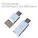 USB Type-C to USB 3.0, Female Adapter & MicroSD Card Reader Adapter for MacBook Pro 2017/2016 and More (2-Pack)