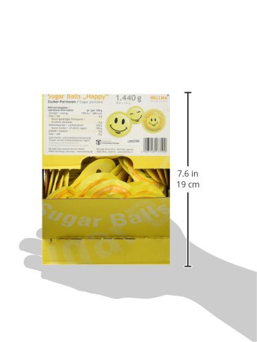 Hellma Sugar Balls Happy 400 Stk. je 3,6 g â 1440 g Vorrats-Box - Zuckertütchen einzeln rund, für Kaffee oder Tee – Bild 3