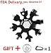 NEW Stainless Steel Snowflake Multi-Tool,18-in-1 Easy N Genius for Portable Keychain screwdriver Bottle opener Pocket Father'day Gift Incredible Tool Bicycle and Outdoor Camping EDC Tools (Black)