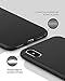Anker Silicone Case, KARAPAX Silicone Gel Rubber Shockproof Case Cover with Soft Microfiber Cloth Cushion [Support Wireless Charging] [Slim Fit] for iPhone X - Black