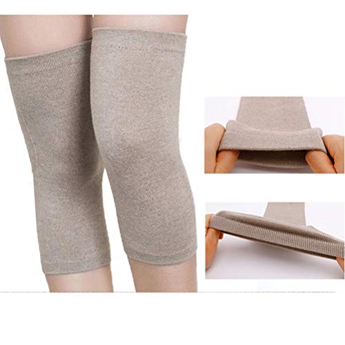 Hogor Knee Brace Sleeves Wool Compression Soft Elastic Breathable Knee Pads Support Leg Protection Guard for Fitness Running Weightlifting 1 Pair - Thumbnail 4