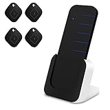 Wireless Key Finder Wallet Locator – Luxsure Mini Item Tracker Cell Phone Luggage Bags Purse Pet Remote Control Anti-Lost Tag w/Base Support, 1 RF Transmitter & 4 Receivers (Black KF4)