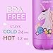 Onebttl Unicorn Stainless Steel Water Bottle, Kids Water bottle 17oz/500ml Double Wall Vacuum Insulated Thermo Bottle for Unicorn Party and Birthdays- Unicorn Party Supplies Aqua UnicornPower
