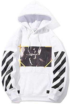 Fashion Off OW Religious Oil Painting Print Sweater Loose Casual Pullover Hoodie for Men/Women