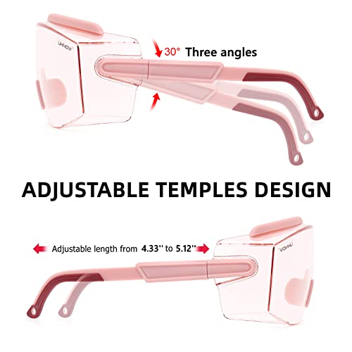 UKNOW Safety Goggles Over Glasses, Safety Glasses Anti Fog Wraparound