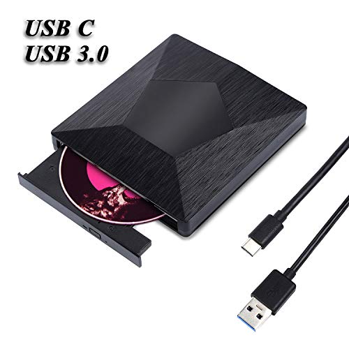 MMUSC External CD DVD Drive,Type C USB 3.0 Slim Portable External CD DVD Rewriter Burner Writer,High Speed USB Optical Drives Player Compatible with Mac/MacBook Pro/Air/iMac/Laptop/Windows10 - Thumbnail 7