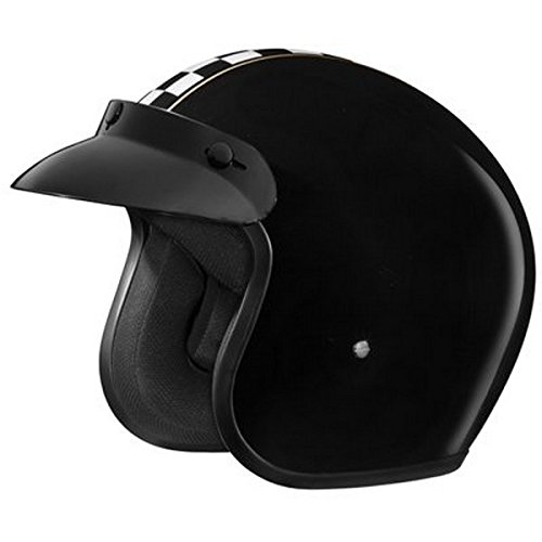 Studds JETSTAR Classic D2 Cafe Racer Open Face Helmet (Black, XL) Studds JETSTAR Classic D2 Cafe Racer Open Face Helmet (Black, XL)