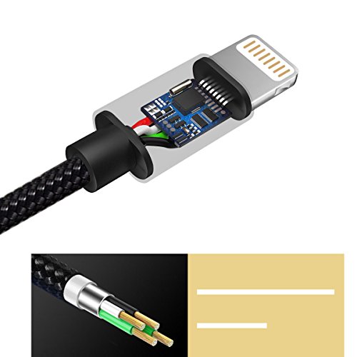 Lightning-Cable-for-iPhone3PACK-6Ft2M-Charger-Cord-Lightning-USB-Charger-Cable-for-iPhone-X88-Plus77-Plus55s5C55SEiPadiPodCharging-Charger-Cable-for-iPhone-iOS-Devices-Black