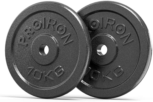 PROIRON Cast Iron Weight Plates Set for Dumbbell Handle Bar x