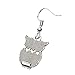Diamondo Owl Dangle Earrings Retro Light Ear Jewelry Women Ancient Silver Color