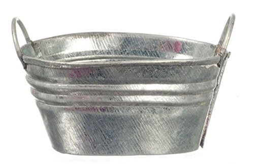 Dollhouse Miniature Tin Wash Bucket