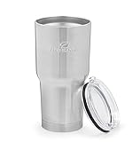 30oz Stainless Steel Tumbler - Mug - Cup - With Lid, Eco-Friendly Double Walled Vacuum Insulated - Ideal For Both COLD (Smoothie Shakes Soda Water) & HOT (Coffee Tea Hot Chocolate) Drinks!