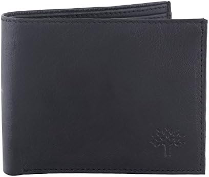 Husamsons Men Black Genuine Leather Wallets