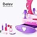 Boley Fashion Vanity Mirror - 38 Piece Play Set with Pretend Makeup for Little Girls, Table with Light-Up Musical Mirror, Fake Cosmetics Kit, Hair Accessories, and More! for Little Kids and Toddlers