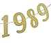 Vintage 1989 Gold Glitter Banner, 33rd Birthday Banner, 31st Birthday Announcements Decor (Gold)