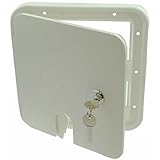NUSET RV042 White Electrical Cable Hatch Lock with Key