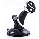 Mobile cell phone holder for car. Magnetic, universal, hands-free mount attach to dashboard or windscreen. Snap on-snap off, 360-deg rotation for easy viewing. Suits iPhone, Galaxy smart phones or GPS