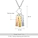 QXun Personalized BFF Bar Necklace Engraved 2-4 Names Charms Necklace for Women with Heart Charm Friendship Pendant Necklace for Women (3 Colors)