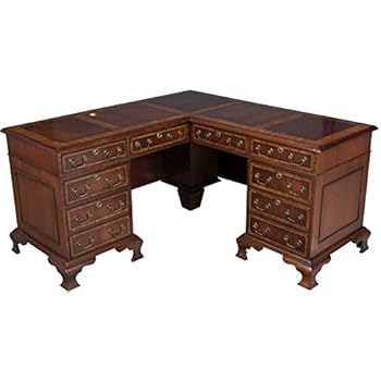 Amazon.com: L Shaped Mahogany Desk: Kitchen & Dining