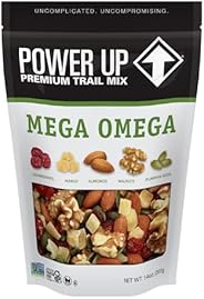 Power Up Premium Trail Mix - Mega Omega Trail Mix 14oz, Gluten Free, Vegan, Non-GMO