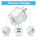 X-EDITION USB Wall Charger, 3-Pack 2.1Amp Dual Port USB Plug Power Charger Adapter Charging Block