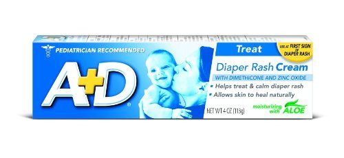 A&D Zinc Oxide Diaper Cream, 4 OZ (113 g) - Buy Packs and SAVE (Pack of 3)