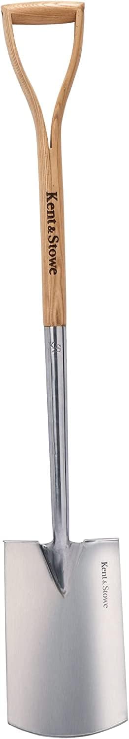 Kent & Stowe Stainless Steel Digging Spade Ash Wood Handle