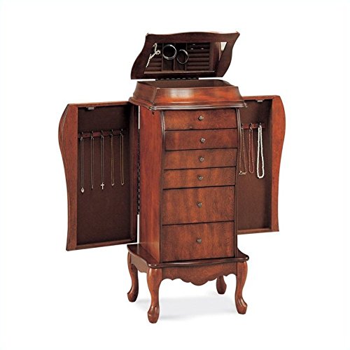 Coaster 900075 French Style Jewelry Armoire, Cherry