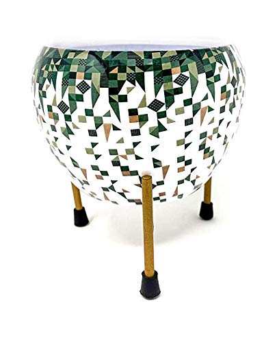 Pottery Studio, Designer Indoor (6 Inch) Plant POTS with Stand - MID Century POTS for Indoor Plant Rust Free Metal Plant Pot for Living Room, Balcony and Garden (Texture Pattern)