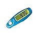 Mabis Instant Ear Thermometer for Quick One Second Readings with Memory and FeverVue Technology - Color Coded Temperature Display, Blue
