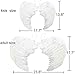 Jackcell Angel Wings and Halo Headband For Kids Costumes, Feather Dress up Fancy Cosplay Party For Girls Women Adults (White, Large 23.6