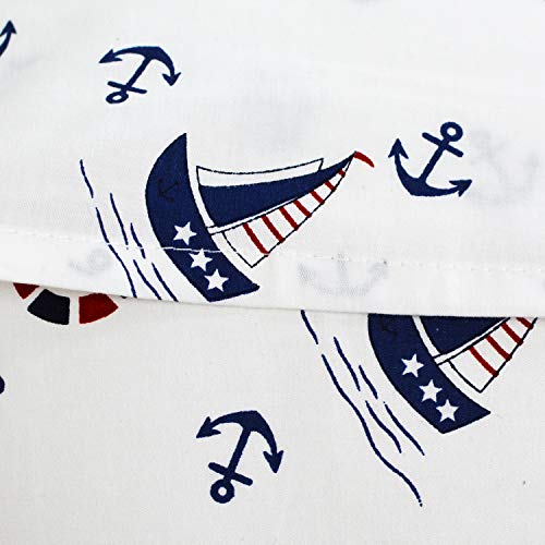 Brandream White Nautical Pillow Cases Set of 2 Standard Size 100