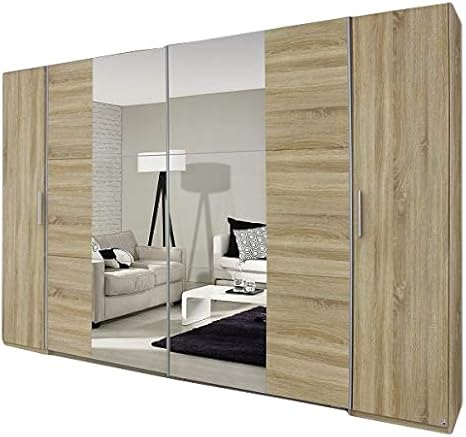 Dreh Schwebeturenschrank Nico Braun 4 Trg B 312 Cm Jugend Schlafzimmer Drehturenschrank Kleiderschrank Wasche Spiegel Schiebeturenschrank Amazon De Kuche Haushalt