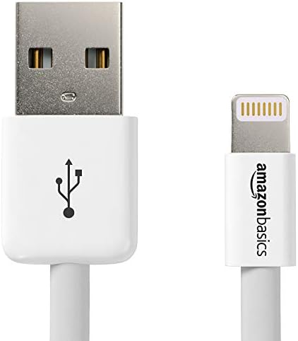 AmazonBasics Apple Certified Lightning to USB Cable - 6 feet (1.8 meters) - White