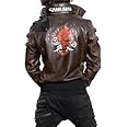 Marzz Store Dusky Brown Cyberpunk Jacket, David Martinez Jacket Cyberpunk, Samurai 2077 Anime Cosplay Leather Bomber Jacket