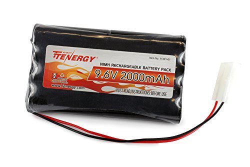 Tenergy 9.6V 2000mAh NiMH High Capacity Battery Pack for RC Cars, boats, Robots, Security