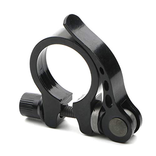 Rowiz Cycling Bike Bicycle Quick Release Aluminum Alloy Seatpost Clamp 31.8mm Black Bike Seat Clamps, Pack of 9
