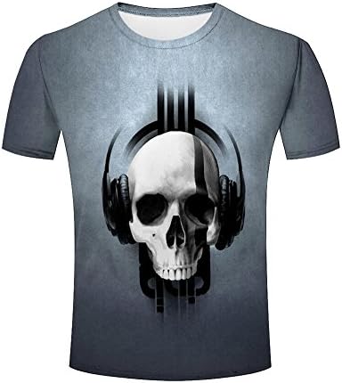 Hot Sale Mens Dinosaur,Cartoon Animal and Skulls Head Printed 3D T shirt Funny Designed T Shirt Short Sleeve Casual Graphics Fashion T-shirt XL